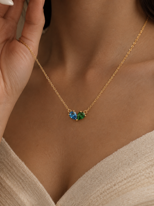 Amélie | Collier Deux Pierres