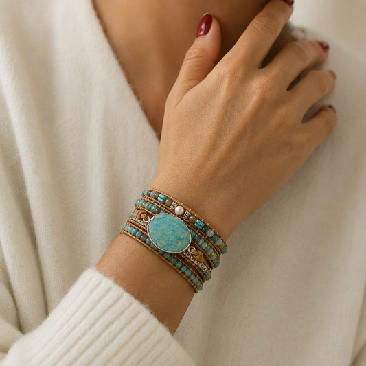 Manon | Bracelet Tressé en Pierre Naturelle