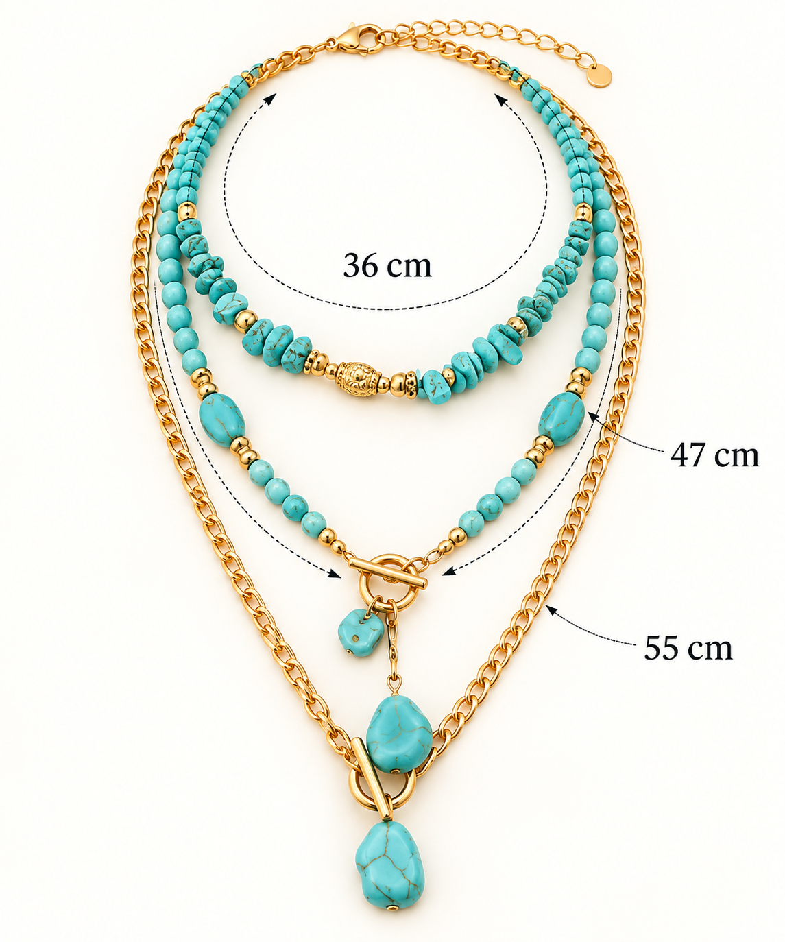 Maëlle | Collier Multirang Turquoise