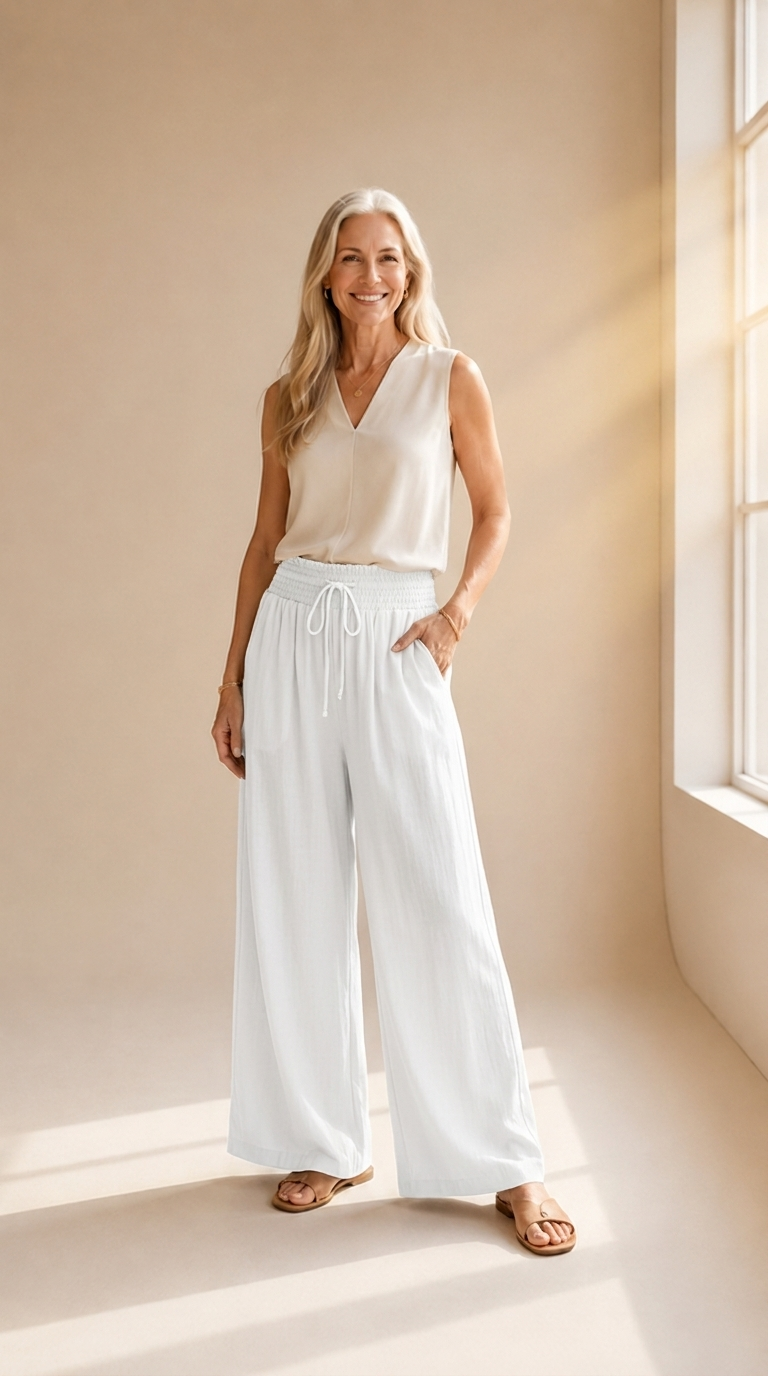 Léa | Pantalon large fleuri d’été
