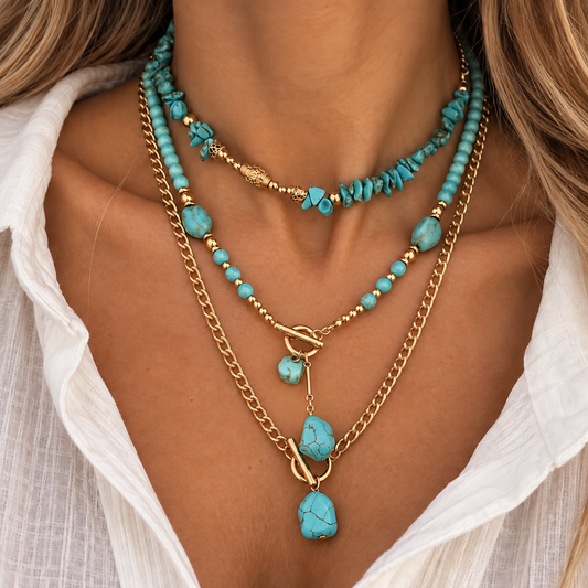 Maëlle | Collier Multirang Turquoise