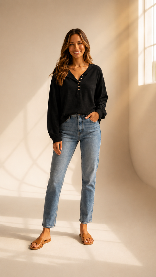 Emma | Blouse Élégante à Manches Bouffantes pour Femme