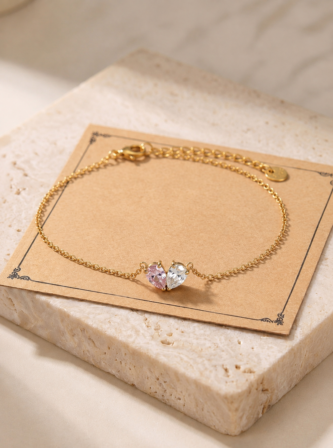 Amélie | Bracelet Cœur aux Pierres de Naissance