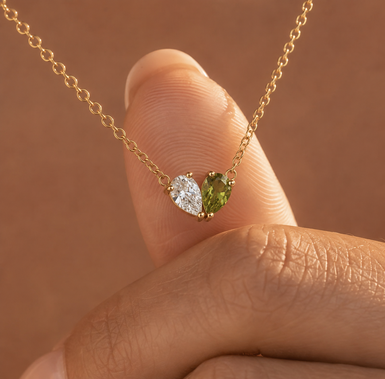 Amélie | Collier Deux Pierres