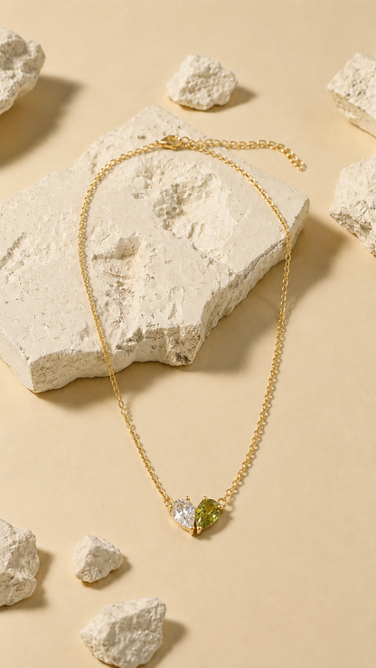 Amélie | Collier Deux Pierres