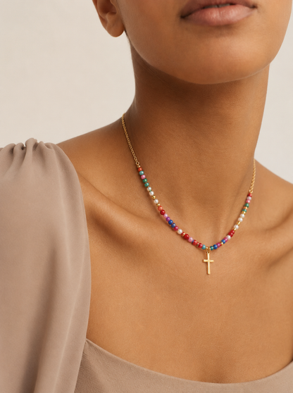 Élise | Collier Croix Élégance Intemporelle
