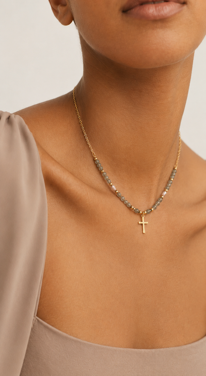 Élise | Collier Croix Élégance Intemporelle