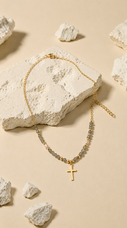 Élise | Collier Croix Élégance Intemporelle