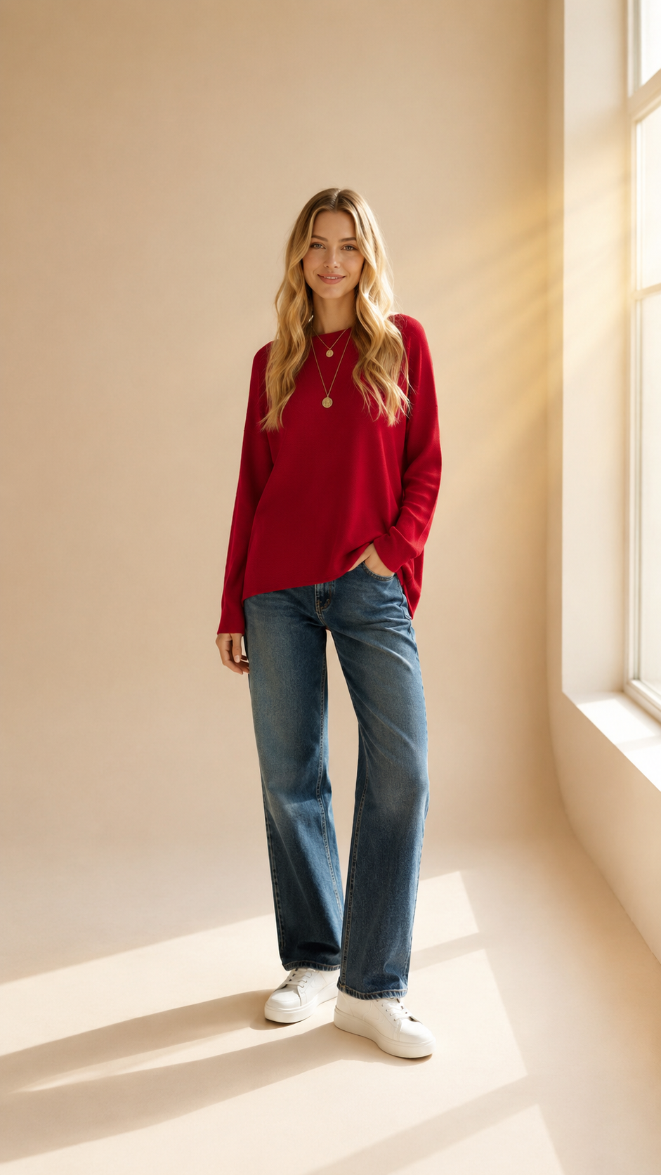 Noémie | Pull Oversize Tricoté À Manches Chauve-Souris