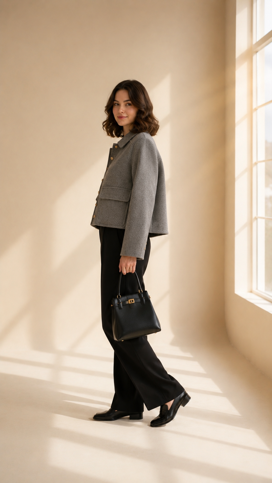 Margot | Veste Courte en Tweed Élégante