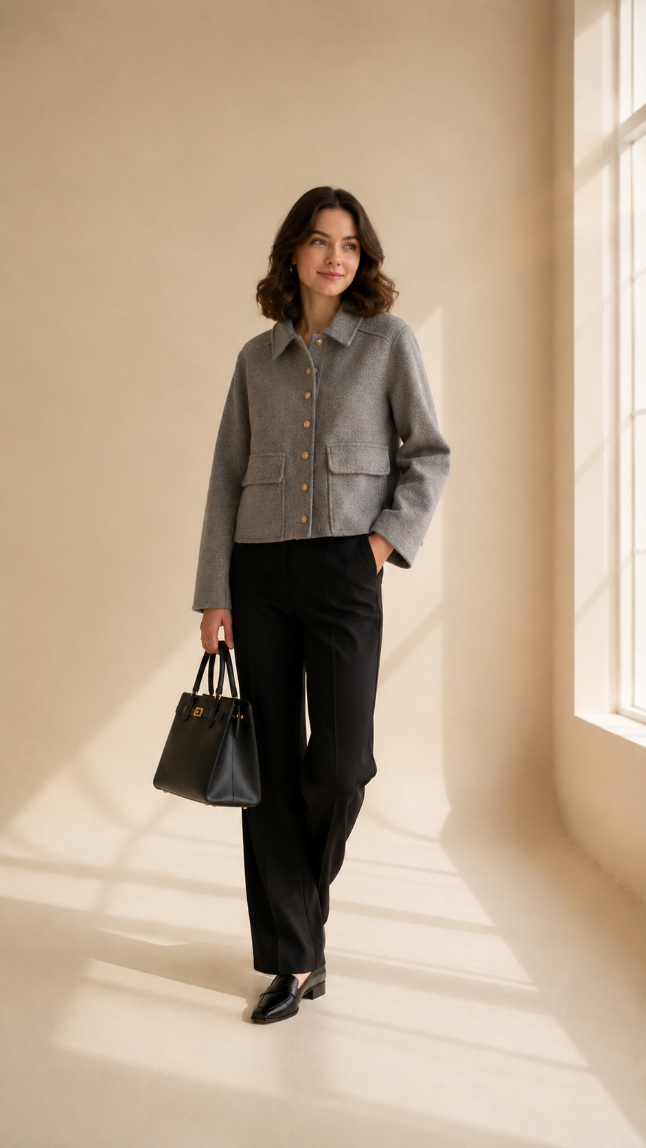 Margot | Veste Courte en Tweed Élégante