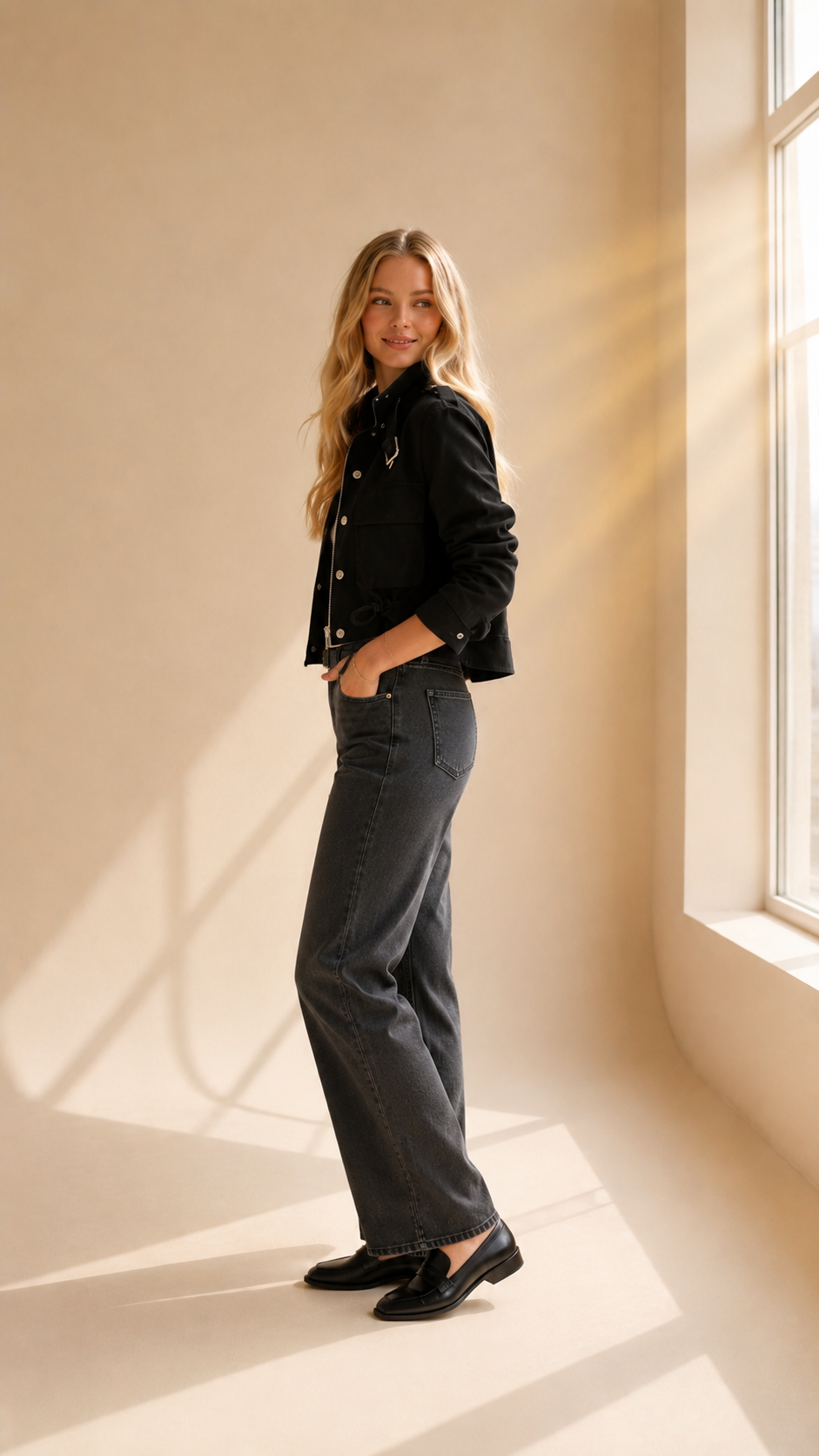 Jade | Veste moto courte style streetwear
