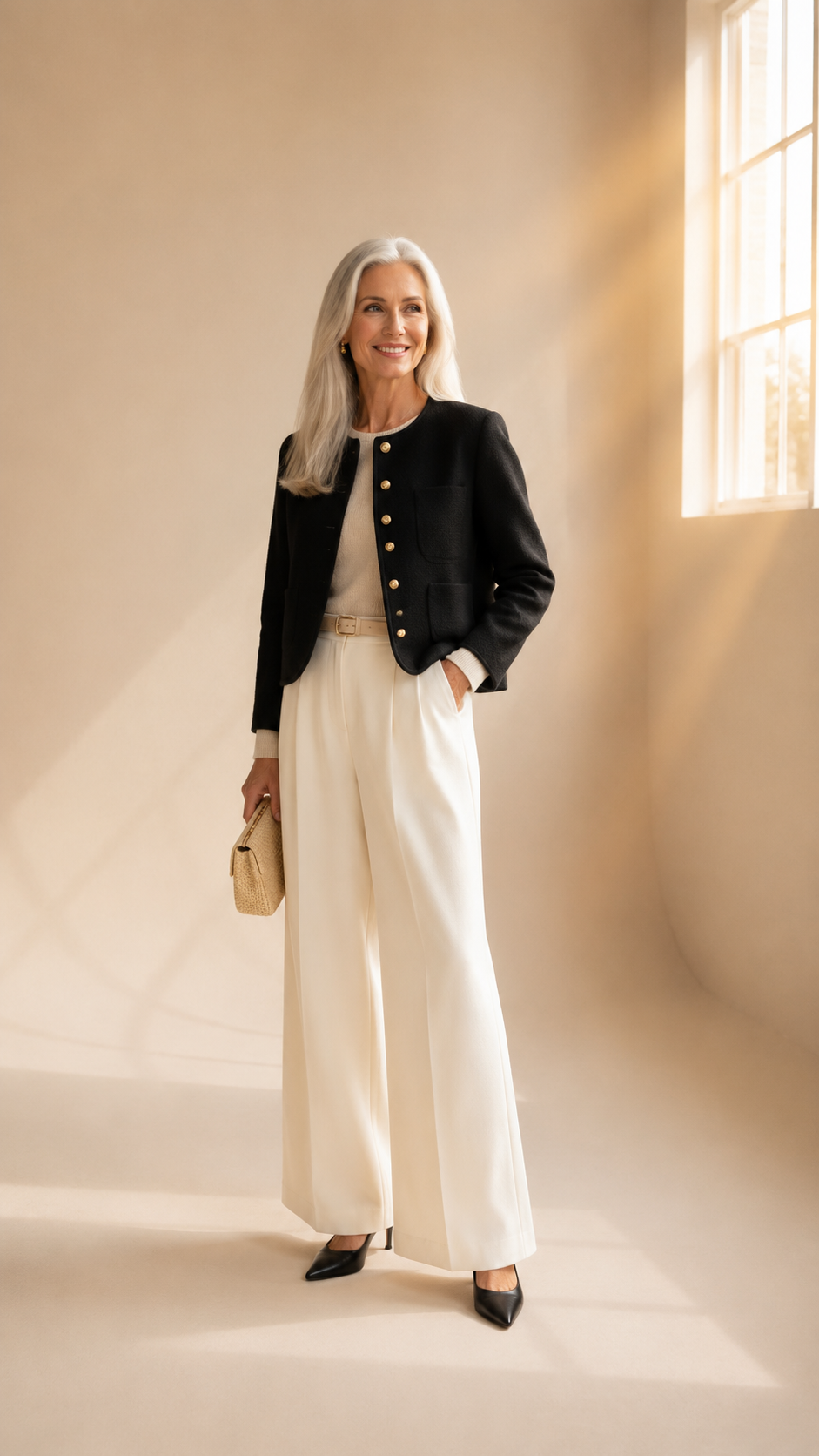 Colette | Veste courte en laine luxe pour femme