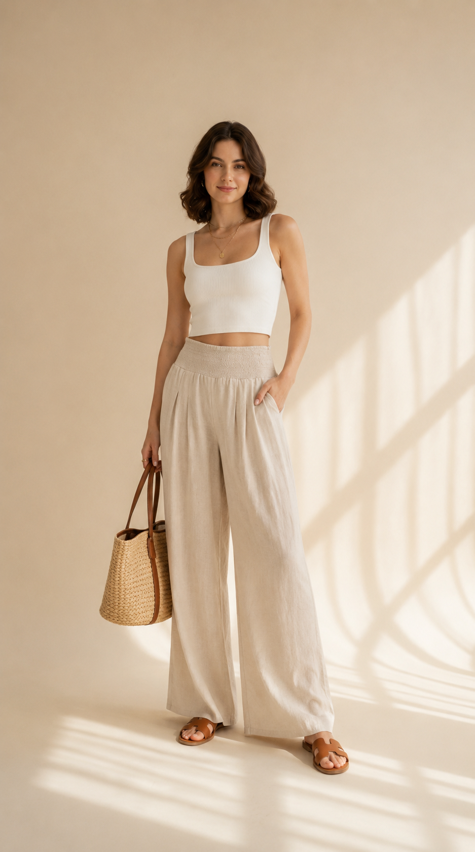 Iris | Pantalon Large Élégant pour Femme