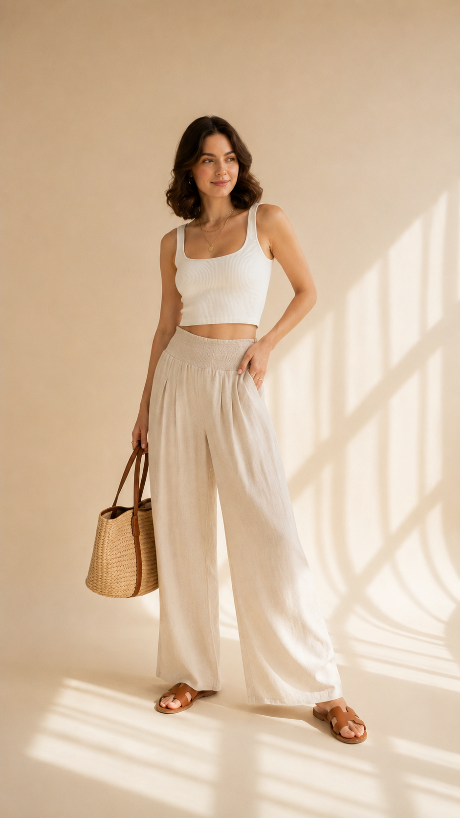 Iris | Pantalon Large Élégant pour Femme