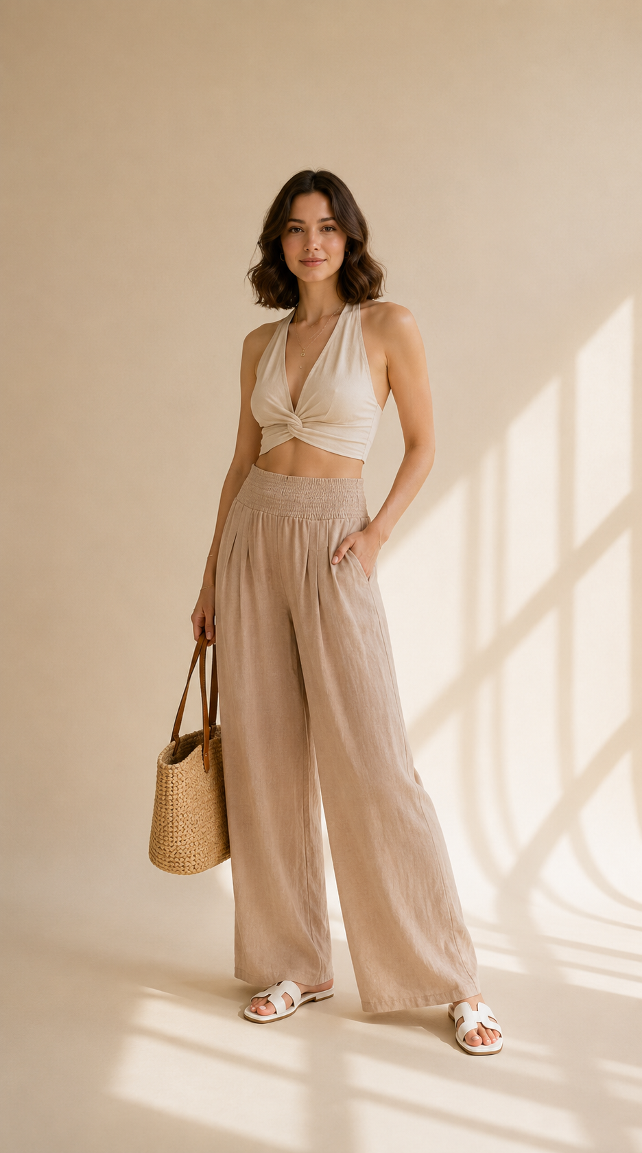 Iris | Pantalon Large Élégant pour Femme