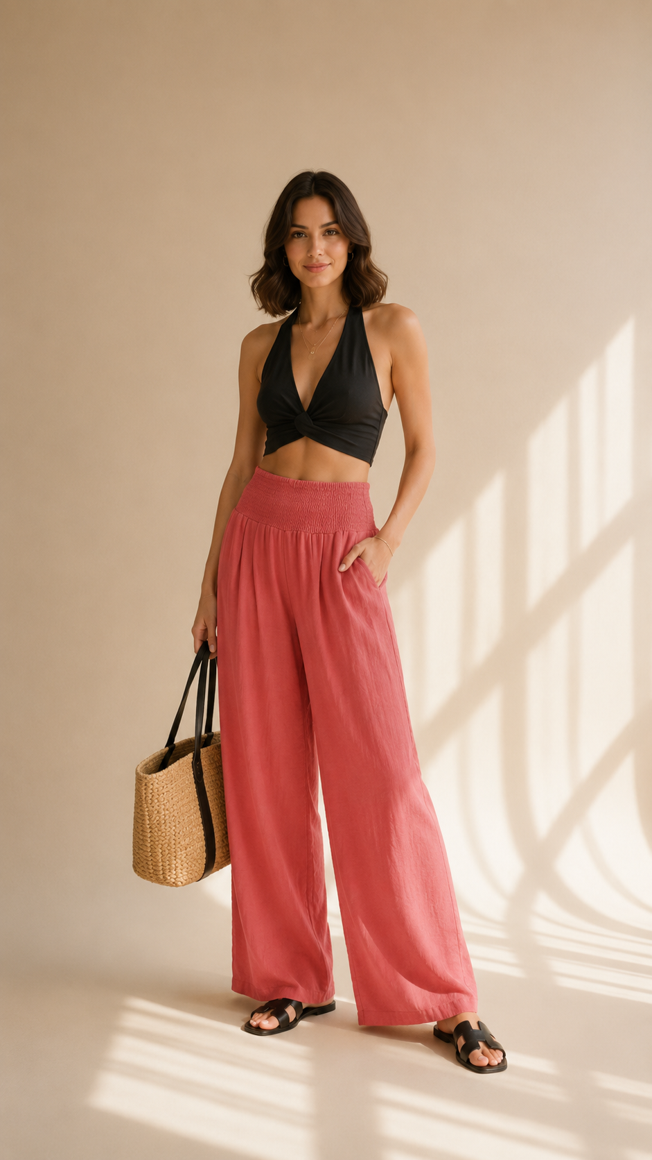 Iris | Pantalon Large Élégant pour Femme