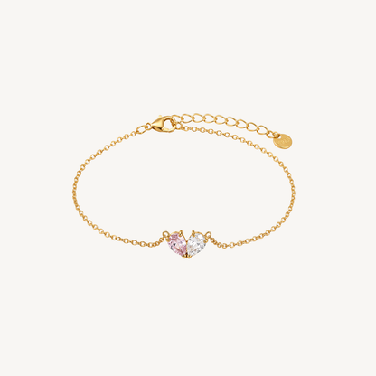 Amélie | Bracelet Cœur aux Pierres de Naissance