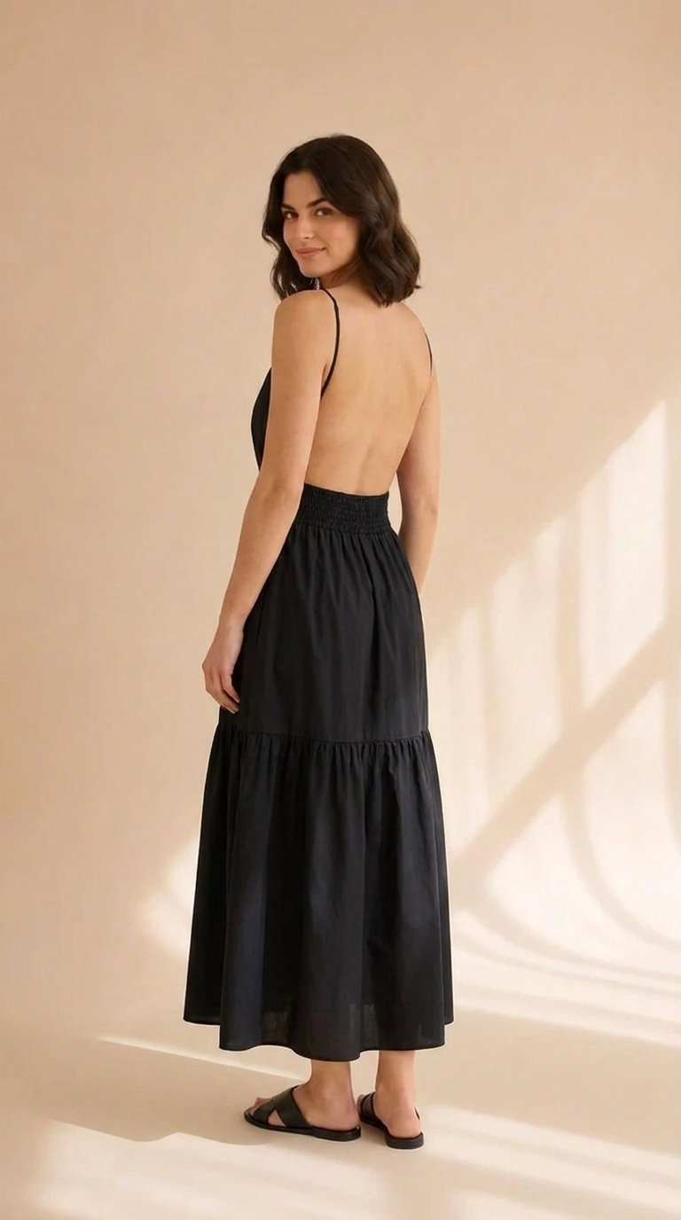 Aurélie | Robe Longue Dos Nu Élégante