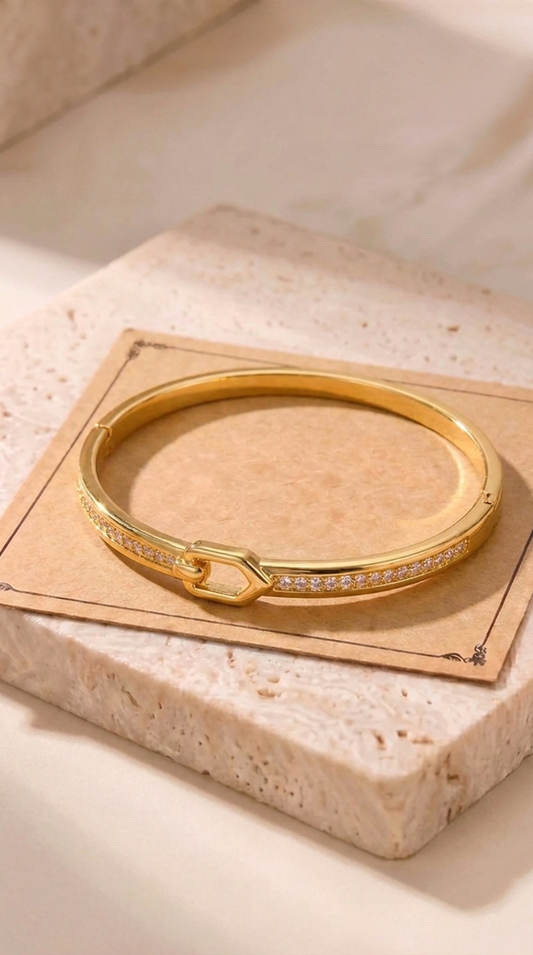 Camille | Bracelet Cadenas Orné de Strass