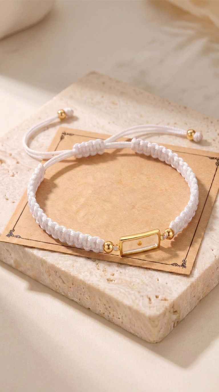 Faith | Bracelet Ajustable Graine de Moutarde