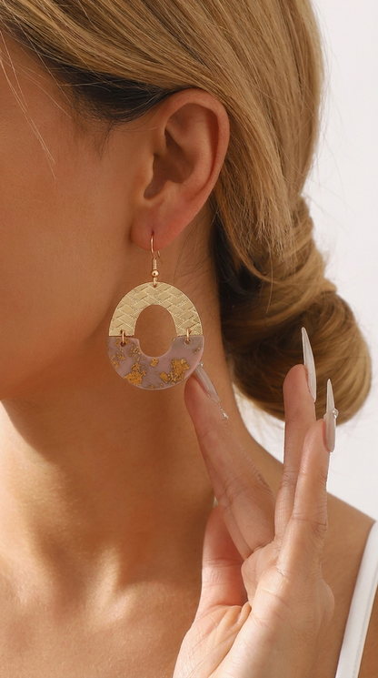 Léa | Boucles d’Oreilles Géométriques Rétro