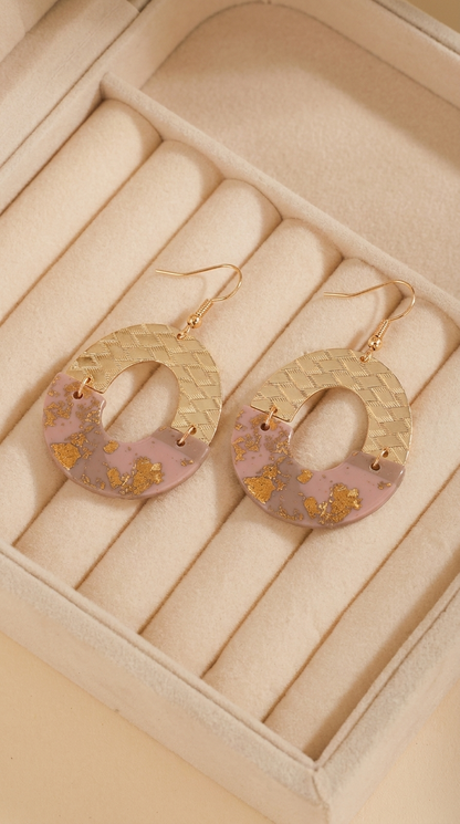 Léa | Boucles d’Oreilles Géométriques Rétro