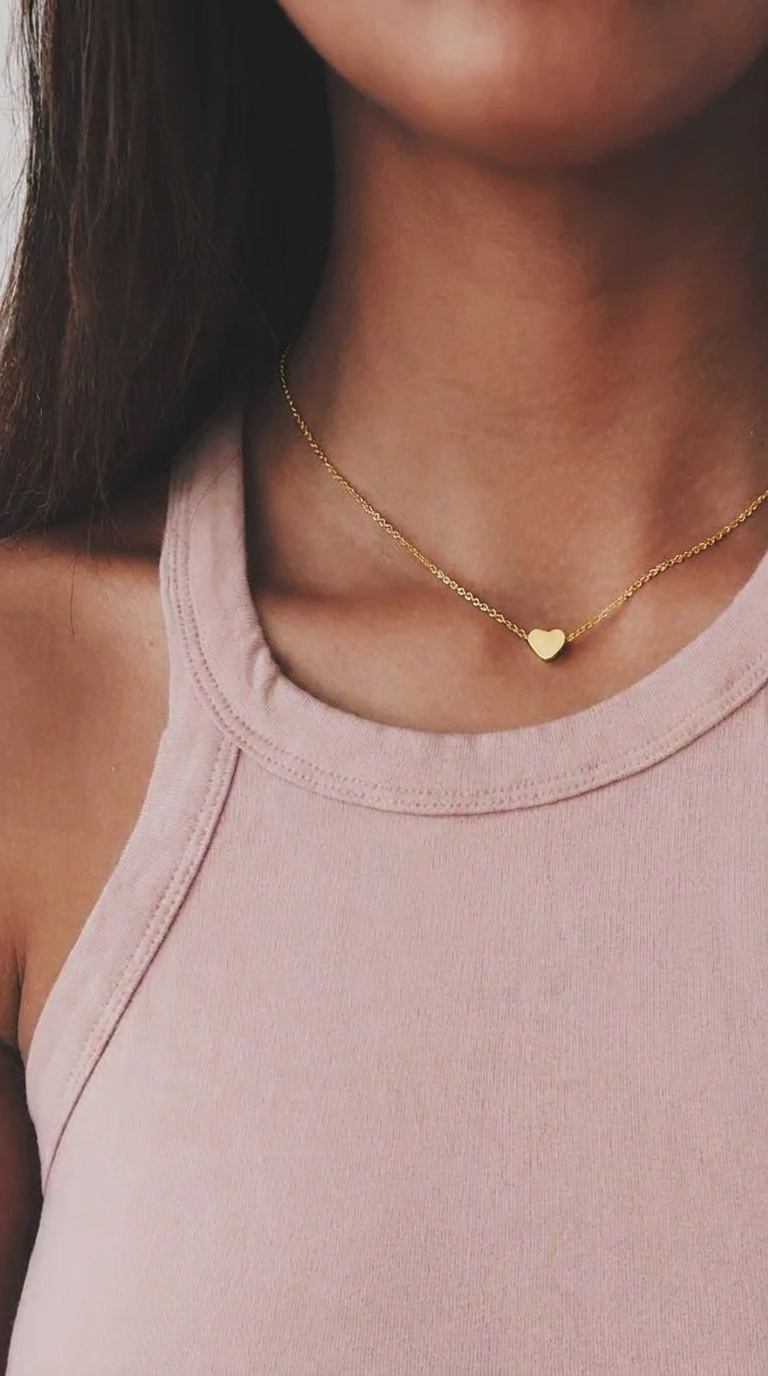 Amour | Collier cœur pour femmes — romantique et ajustable