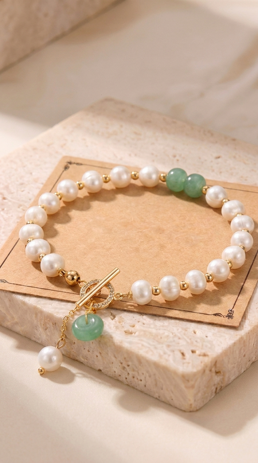 Léa | Bracelet Ajustable en Perles d’Eau Douce