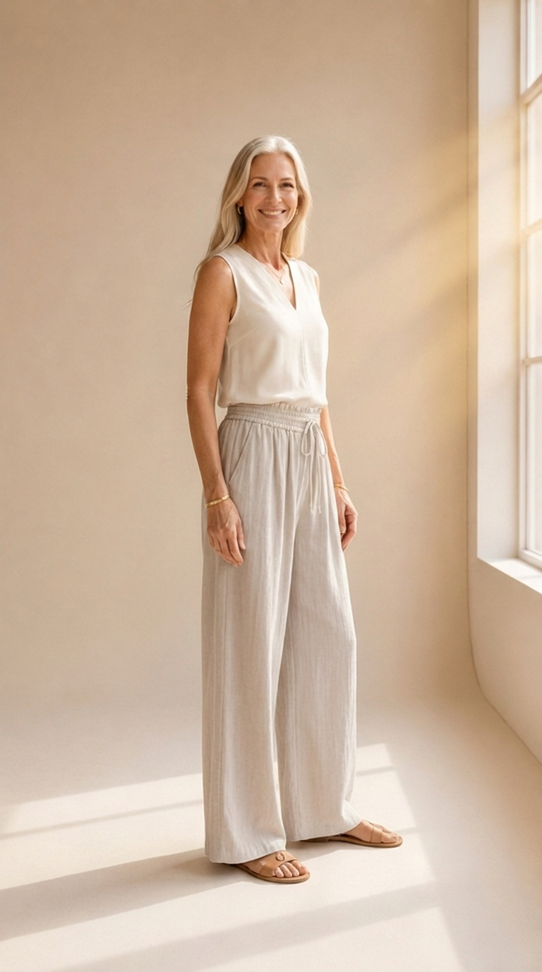 Léa | Pantalon large fleuri d’été