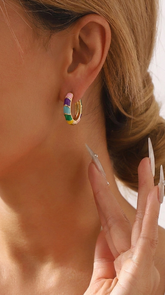 Élina | Boucles d'Oreilles Clip Géométriques Élégante