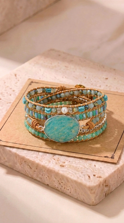 Manon | Bracelet Tressé en Pierre Naturelle