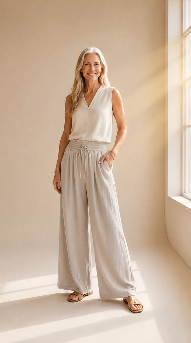 Léa | Pantalon large fleuri d’été