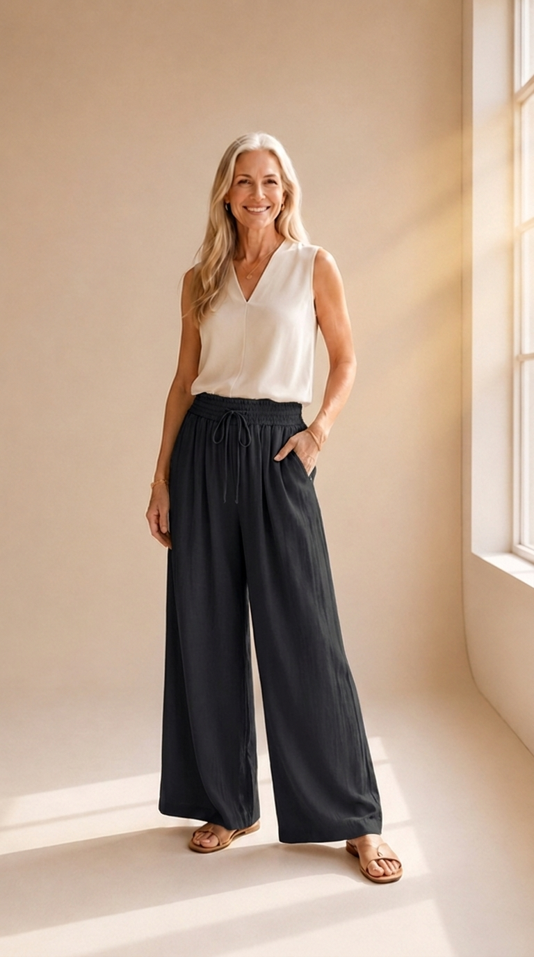 Léa | Pantalon large fleuri d’été