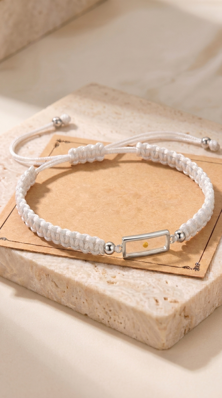 Faith | Bracelet Ajustable Graine de Moutarde